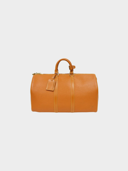 Louis Vuitton 1999 Zipangu Gold Epi Leather Keepall 45