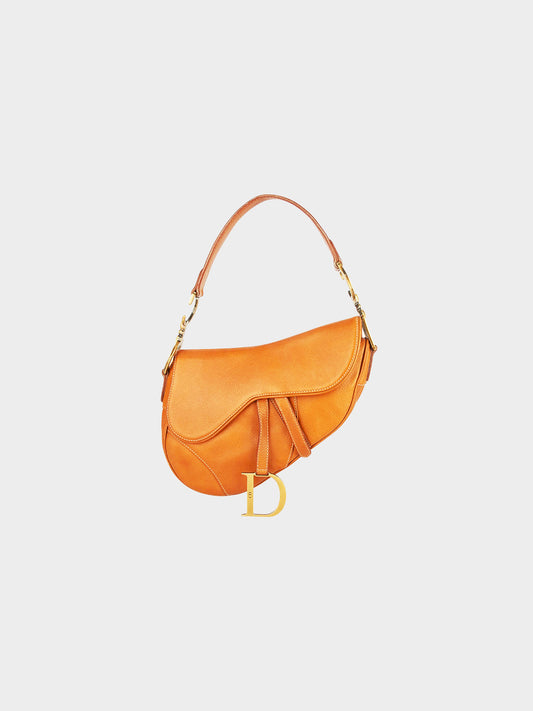 Christian Dior 2002 Brown Leather Saddle Bag