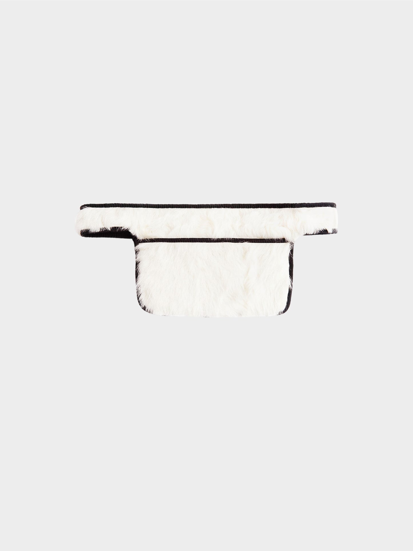 Prada 1999 White Fur Belt Bag