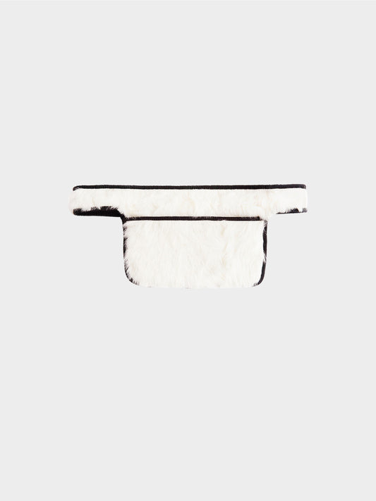 Prada 1999 White Fur Belt Bag