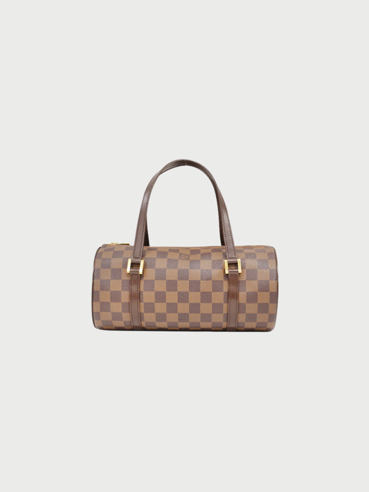 Louis Vuitton 2005 Brown Damier PVC Leather Papillon 26 Bag