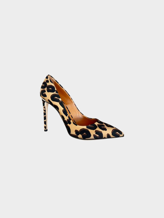Louis Vuitton 2013 Leopard Print Silk Eyeline Pumps