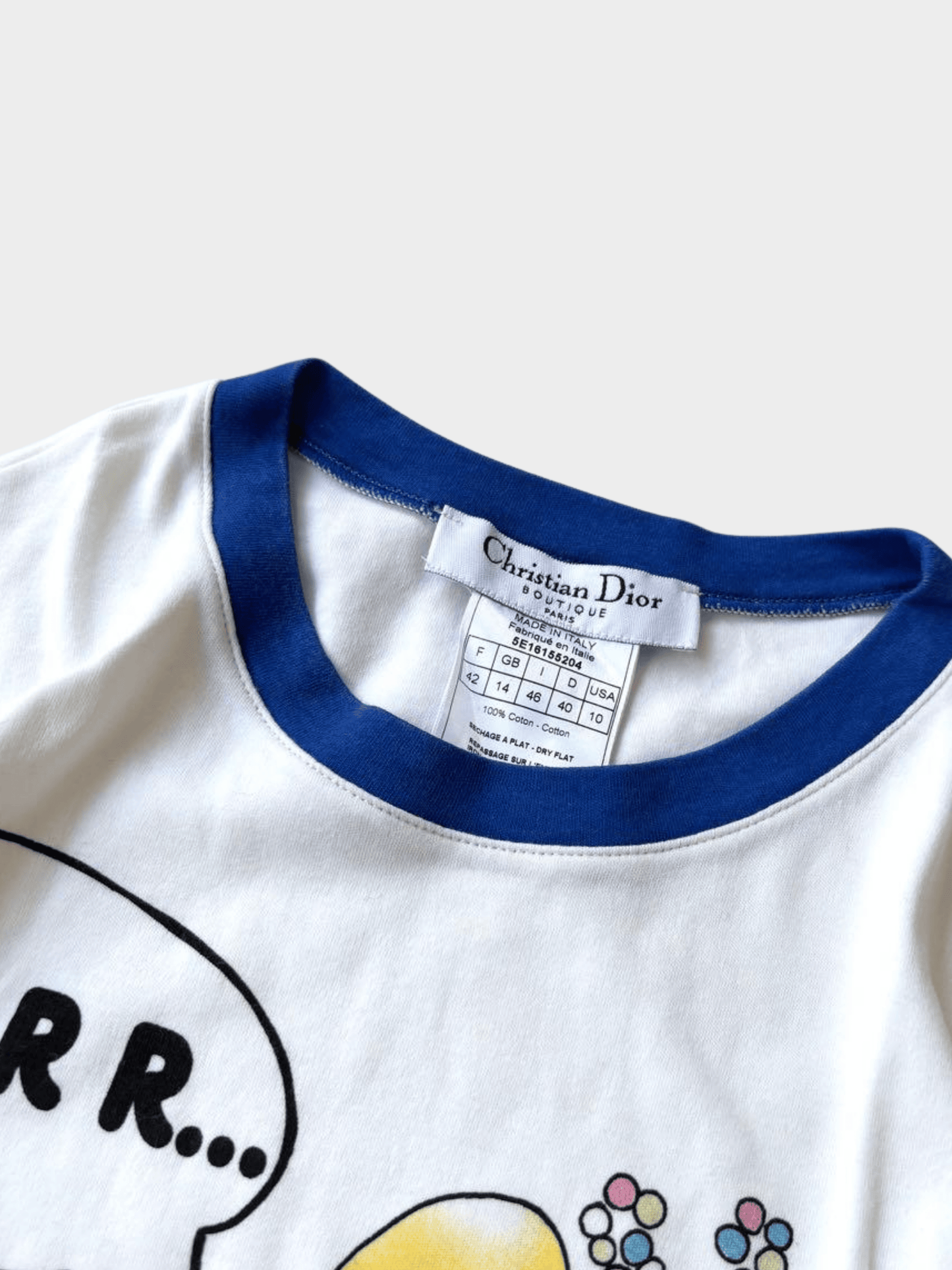 Christian Dior 2005 J' Adore Dior Cartoon Graphic Shirt
