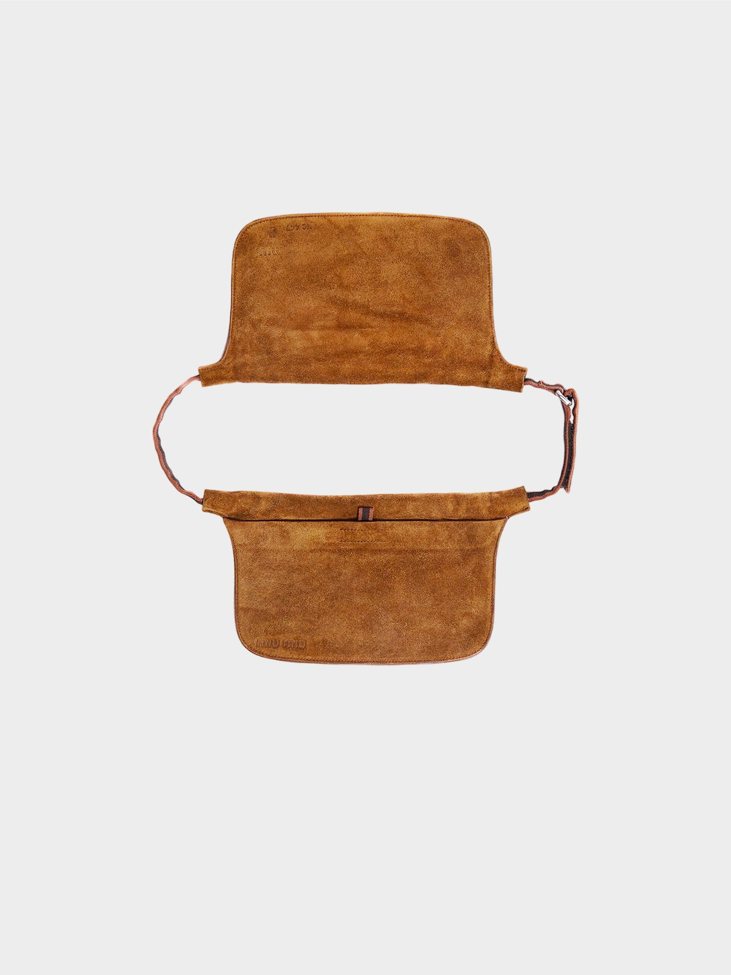 Miu Miu SS 1999 Brown Suede Double Side Waist Bag