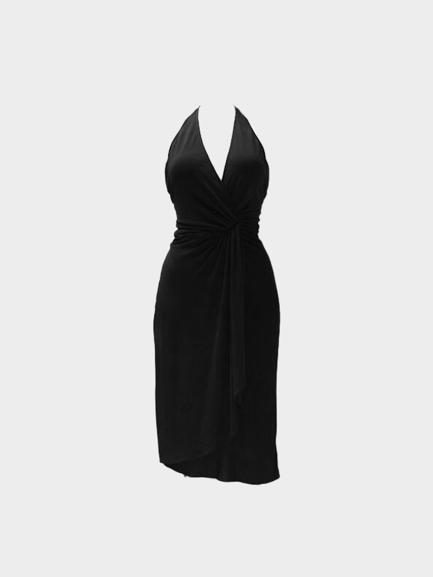 Gucci by Tom Ford 2006 Rare Black Rayon Halter Dress