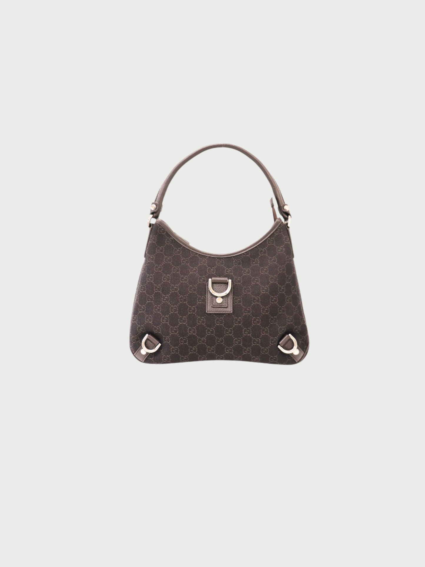 Gucci 2000s Brown GG Canvas Abbey One-Shoulder Bag
