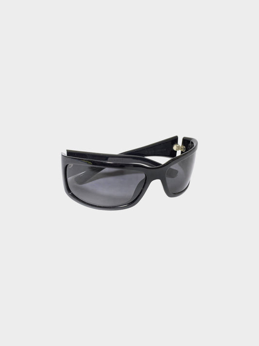 Bottega Veneta 2010s Black Acetate Sunglasses