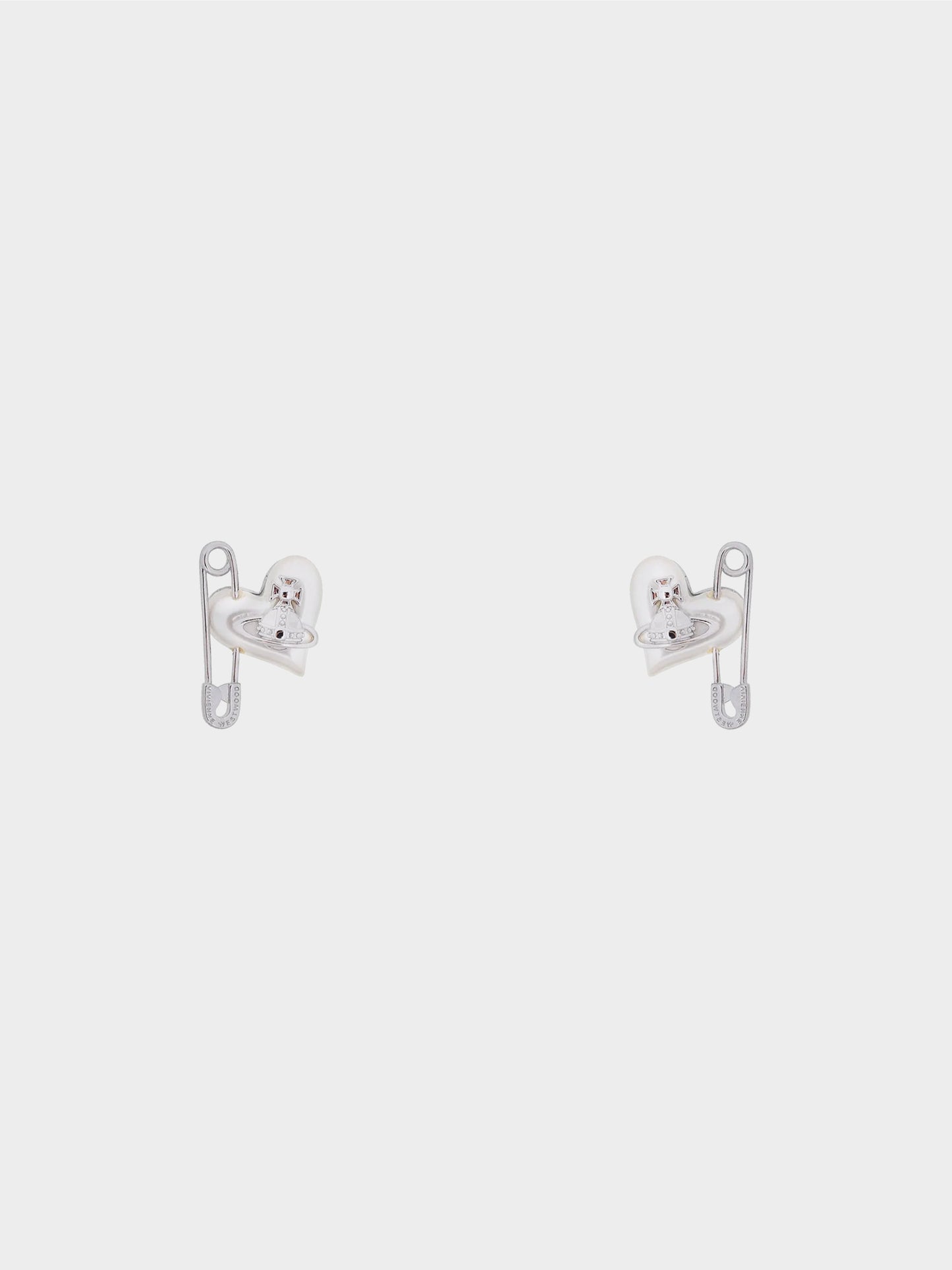 Vivienne Westwood 2010s Orietta Pearl Safety Pin Earrings