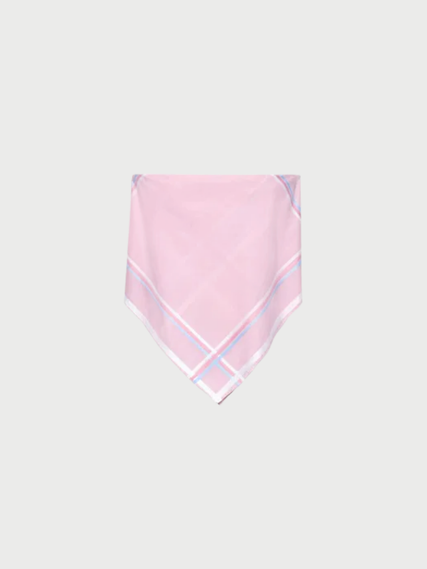 Prada 2020s Pink Cotton Logo Tie-Back Bandana Top