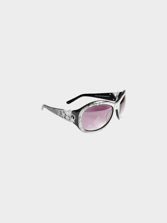 Christian Dior 2000s Rare Black and Silver CD1235 Sunglasses
