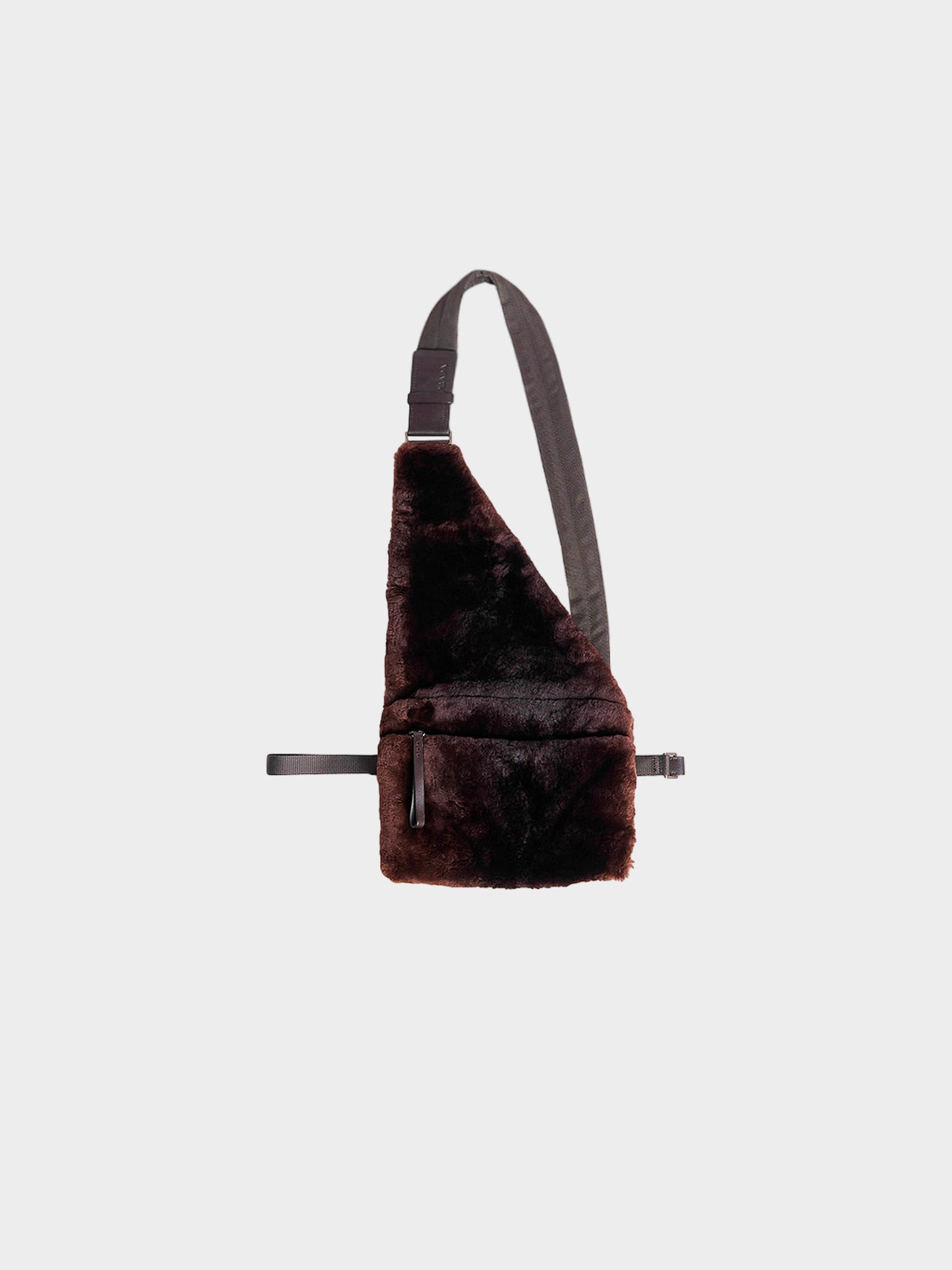 Prada FW 1999 Brown Crossbody Fur Bag