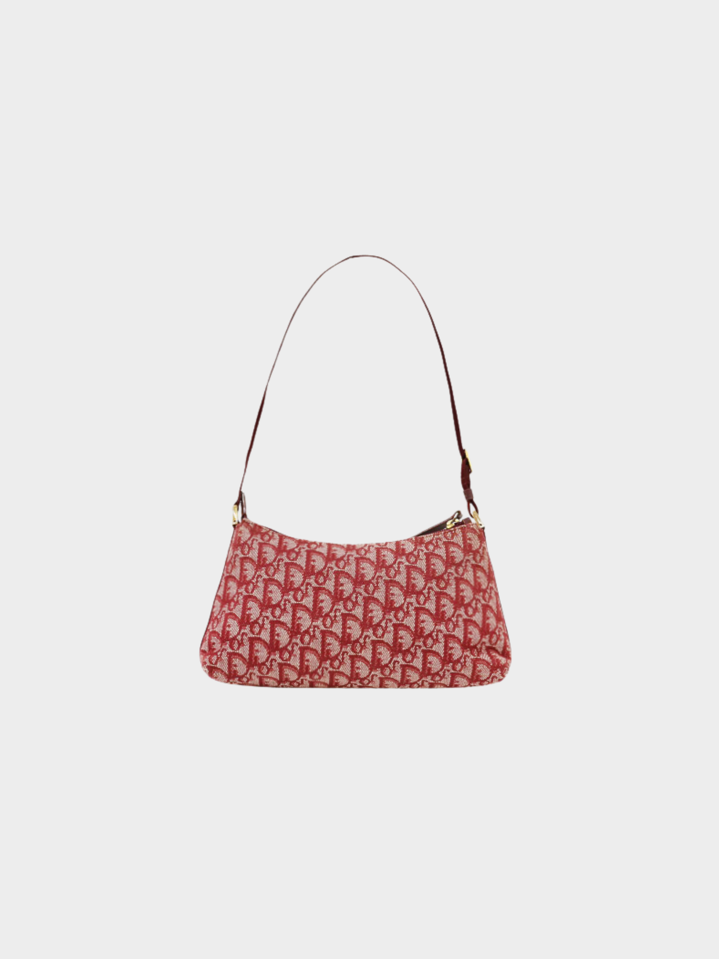 Christian Dior 2000s Bordeaux Trotter Canvas Shoulder Bag
