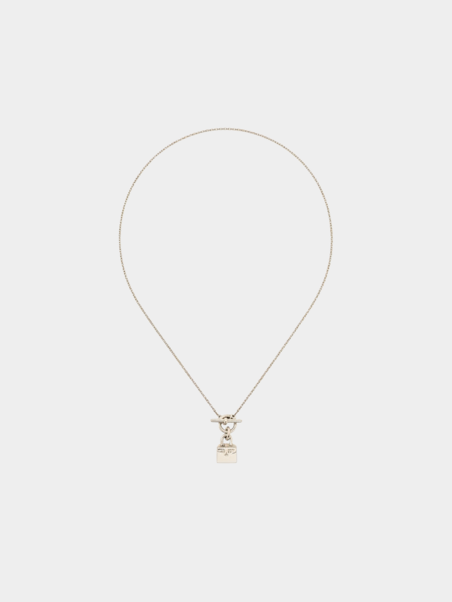Hermès 2010s Silver Kelly Amulette Necklace