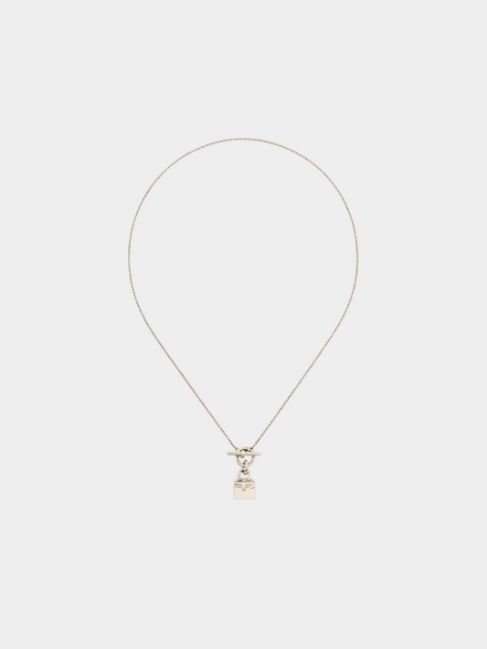 Hermès 2010s Silver Kelly Amulette Necklace