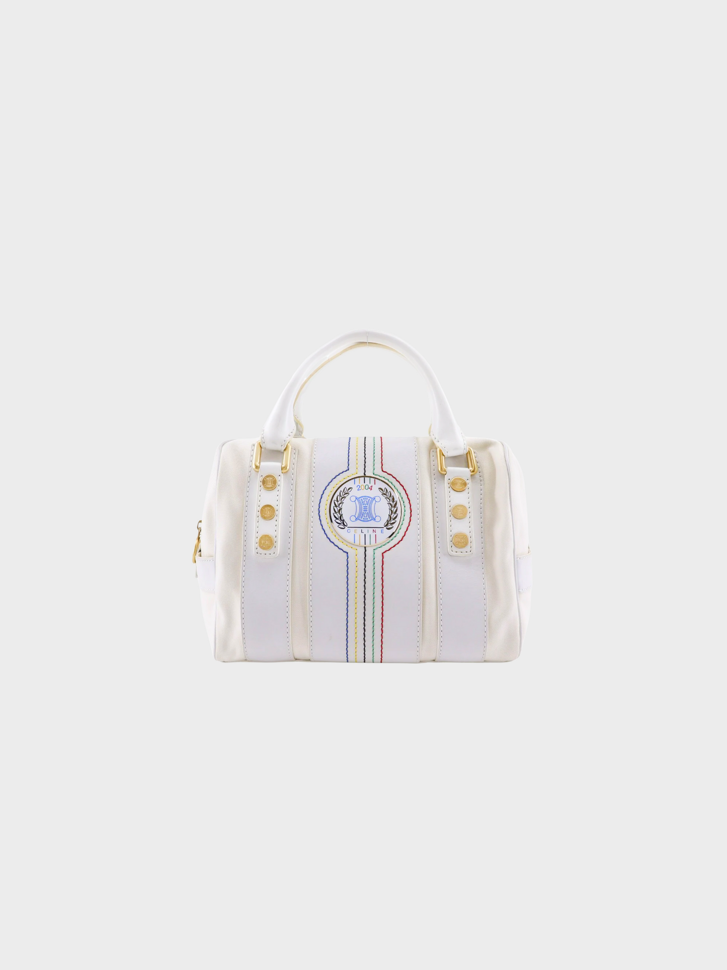 Celine 2004 Athens Olympics Limited Edition White Mini Boston Bag