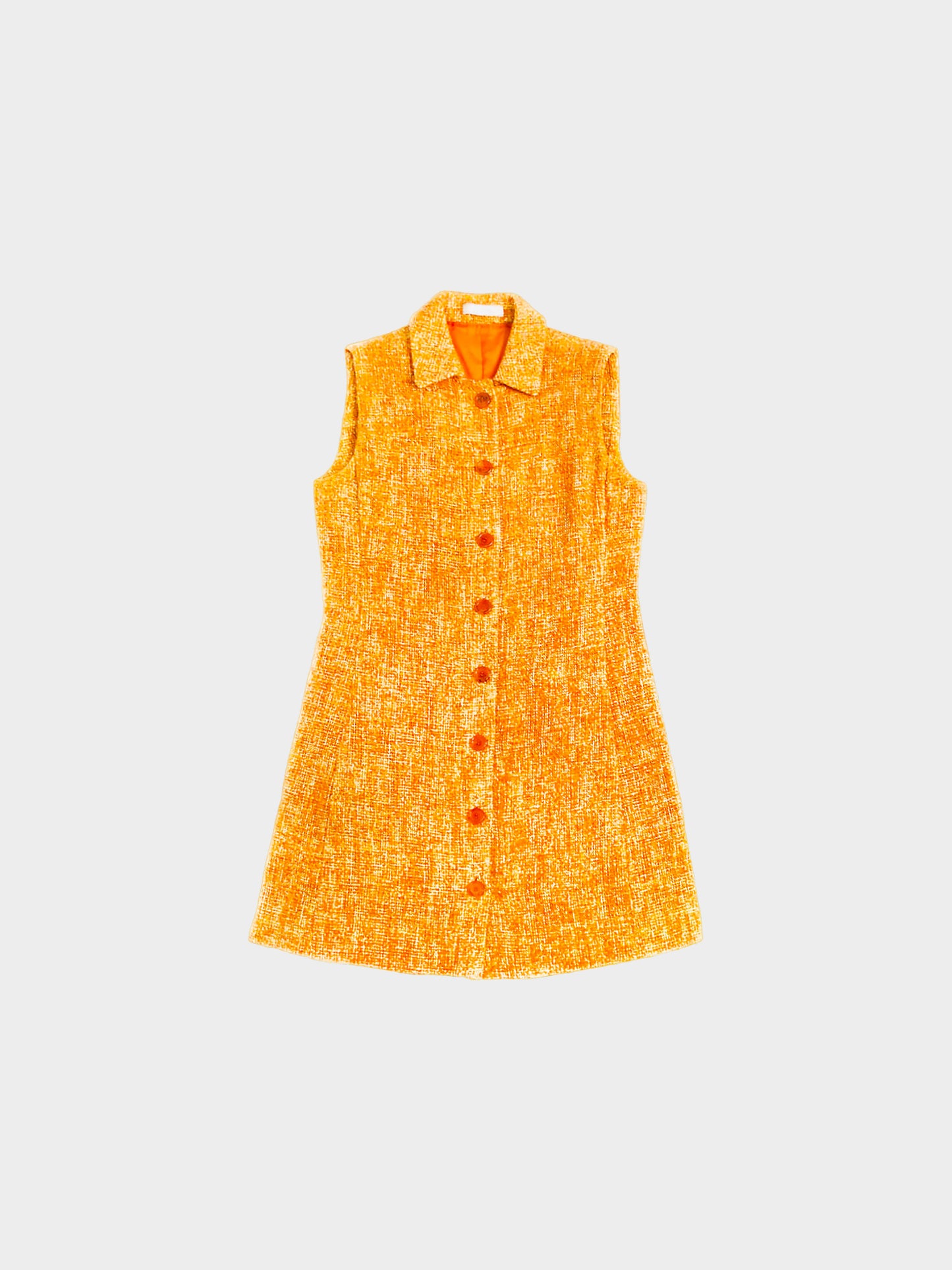 Prada SS 1996 Orange Tweed Dress