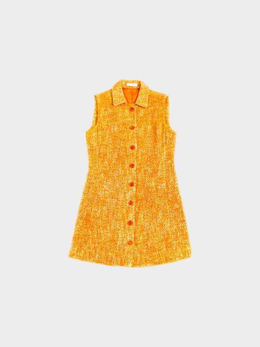 Prada SS 1996 Orange Tweed Dress
