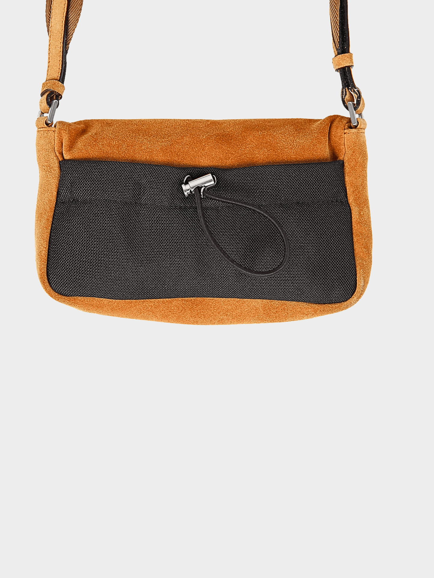 Prada FW 1999 Brown Leather "Leaves" Crossbody Bag