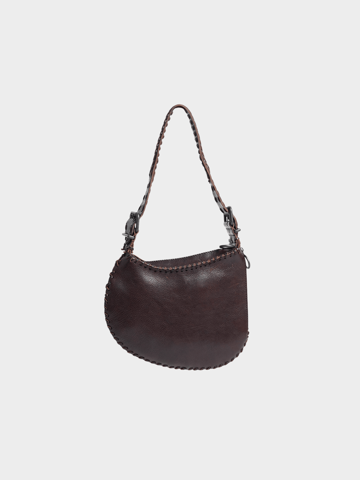 Fendi FW 2002 Brown Leather Oyster Bag