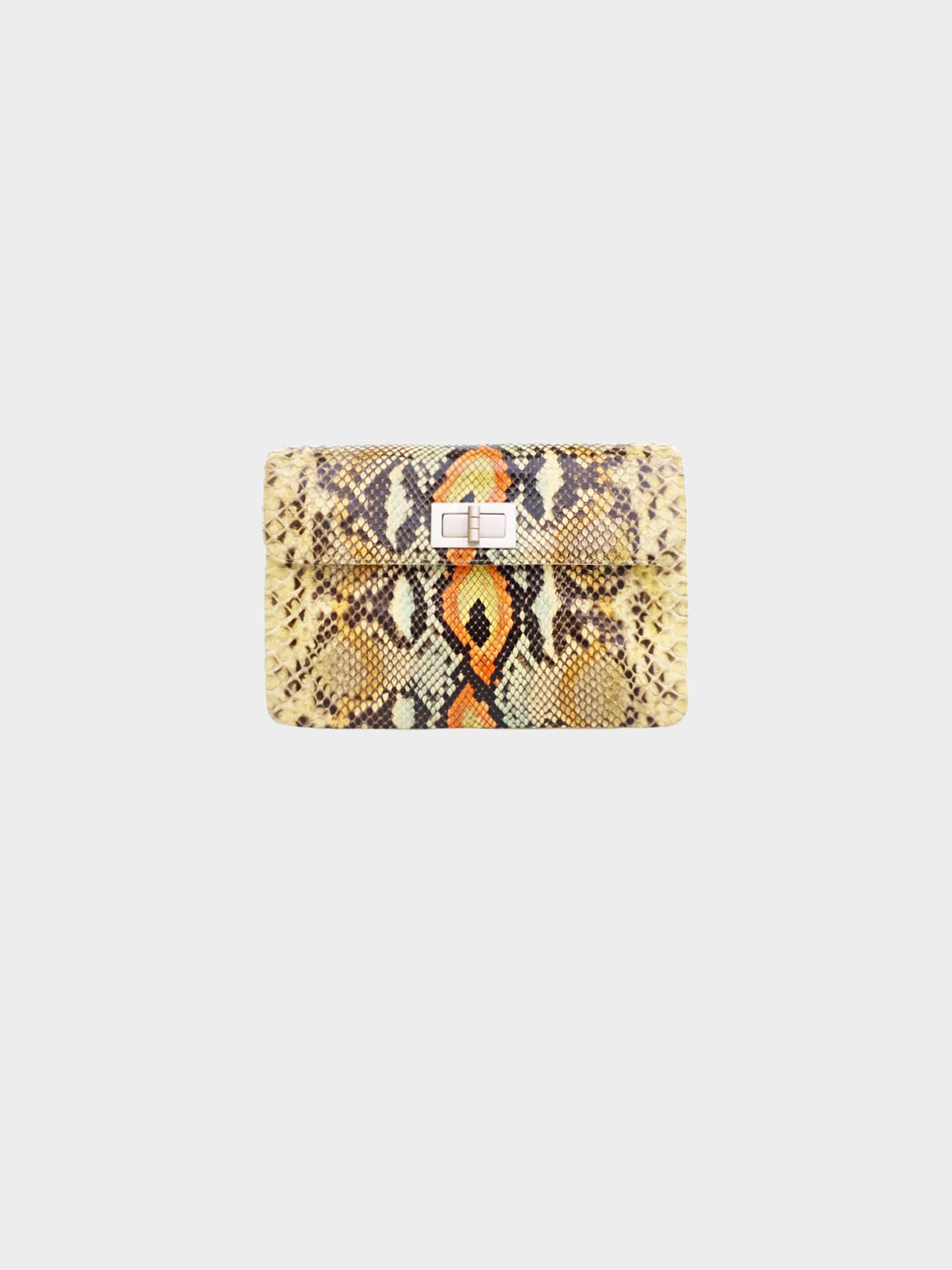 Chanel 2000-2002 Multicolor Python Reissue Clutch