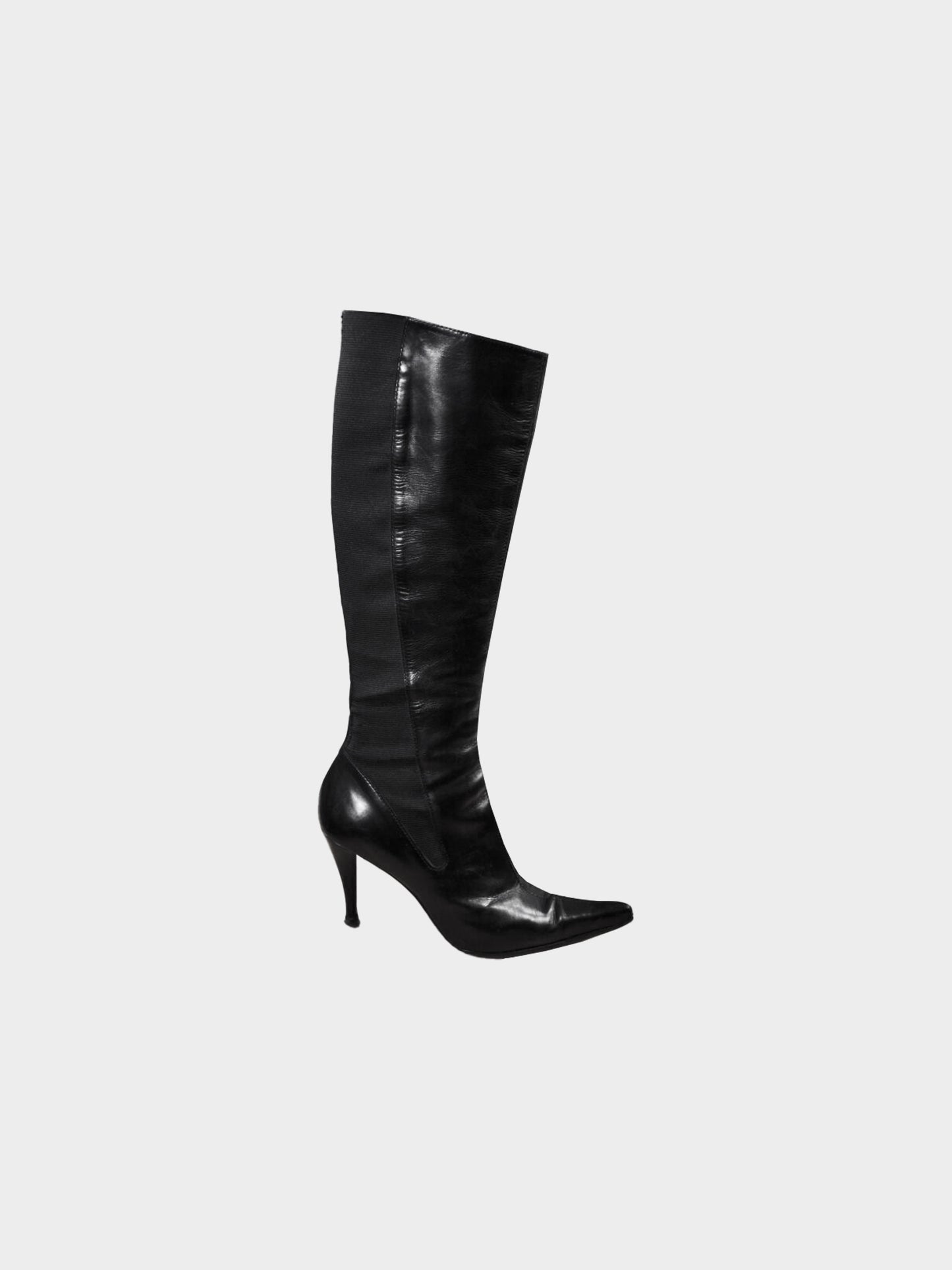 Yves Saint Laurent 2000s Rive Gauche Black Leather Boots