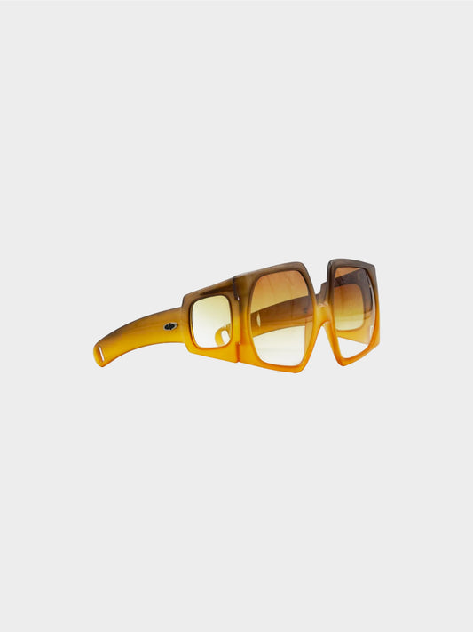 Christian Dior 1970s Gradient Oversized Vintage Sunglasses