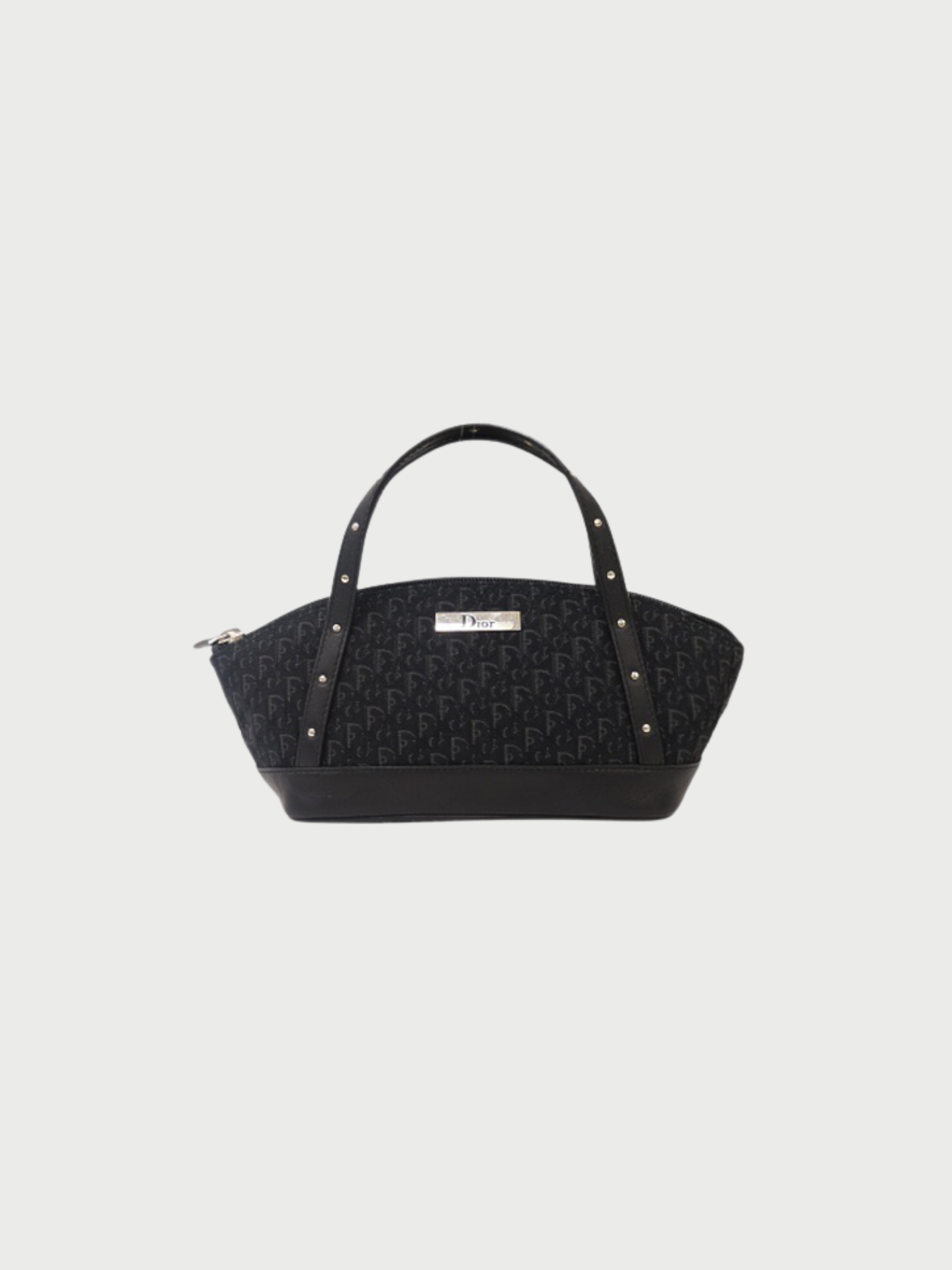 Christian Dior 2000s Black Trotter Canvas Mini Handbag