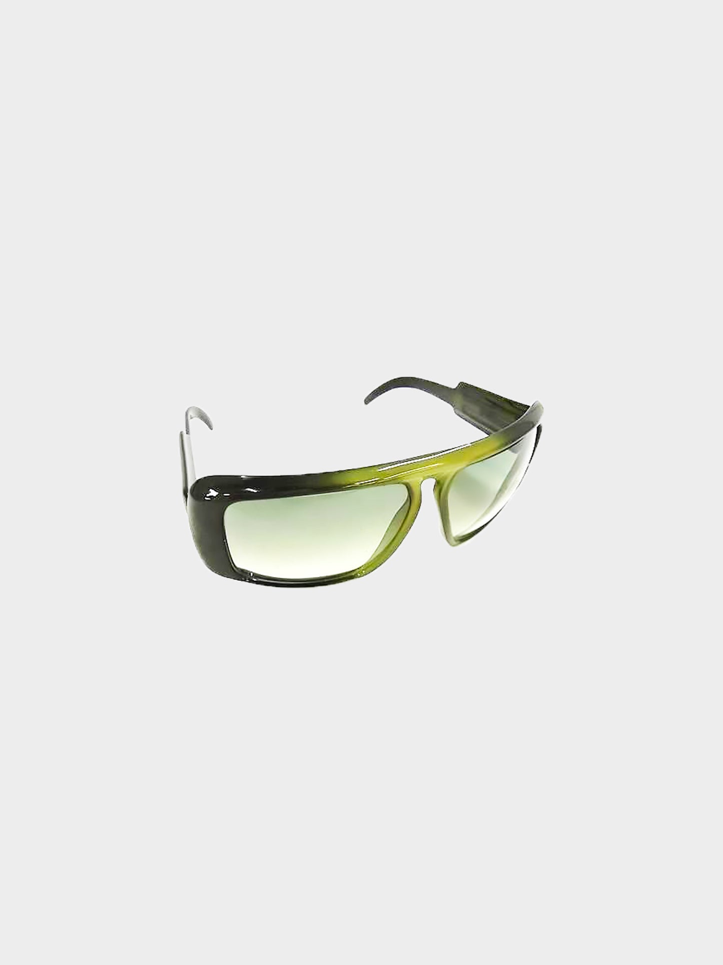 Christian Dior 1970s Gradient Green Optyl Oversized Sunglasses