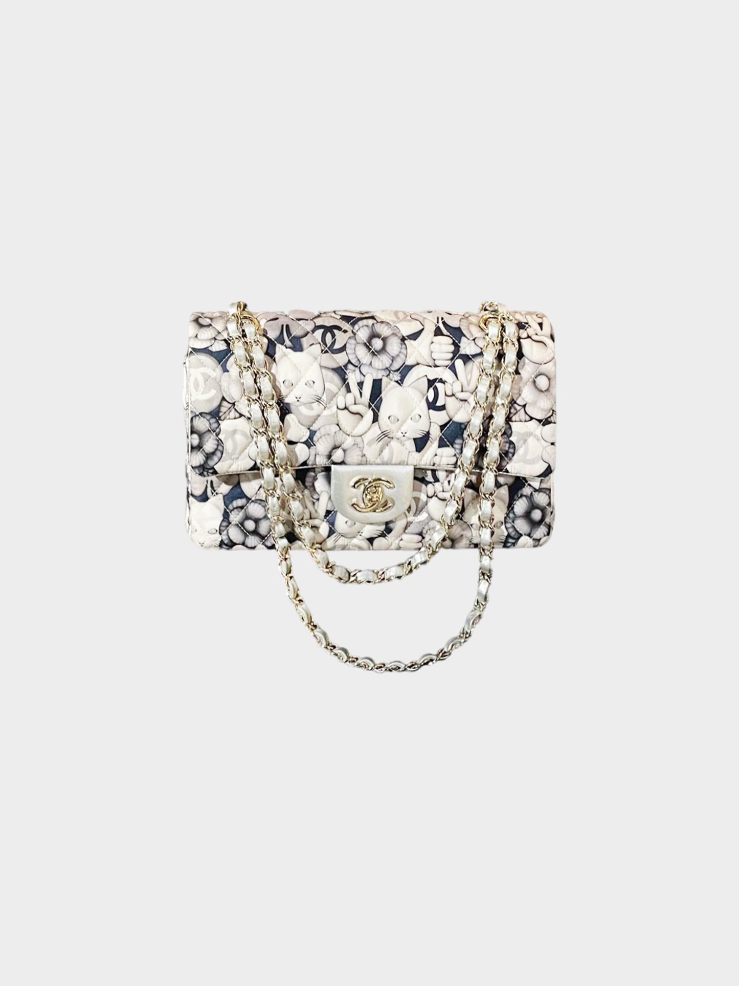 Chanel 2016 Cat Emoticon Classic Nylon Double Flap Bag