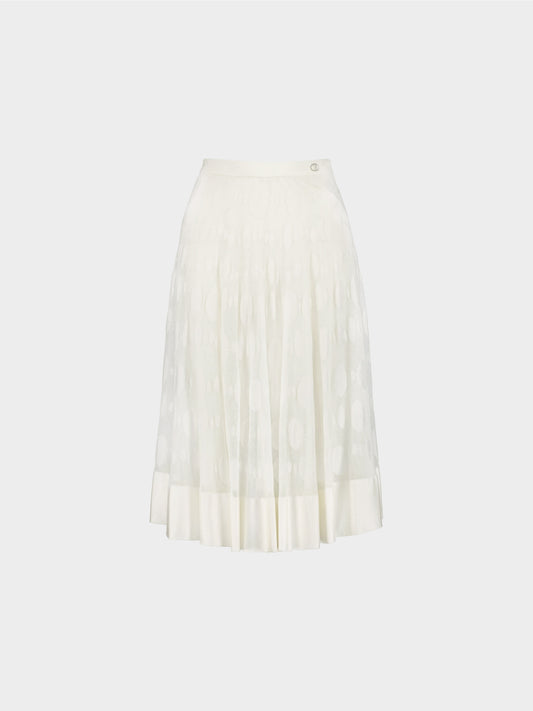 Chanel by Karl Lagerfeld SS 2016 Off-White Double-Layered Skirt