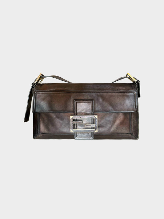Fendi 2011 Brown Leather XL Baguette