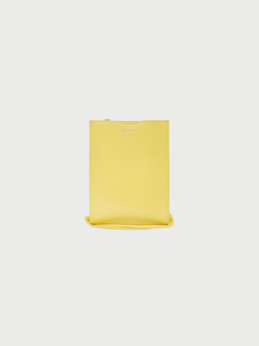 Jil Sander 2018 Yellow Leather Tangle Crossbody Bag