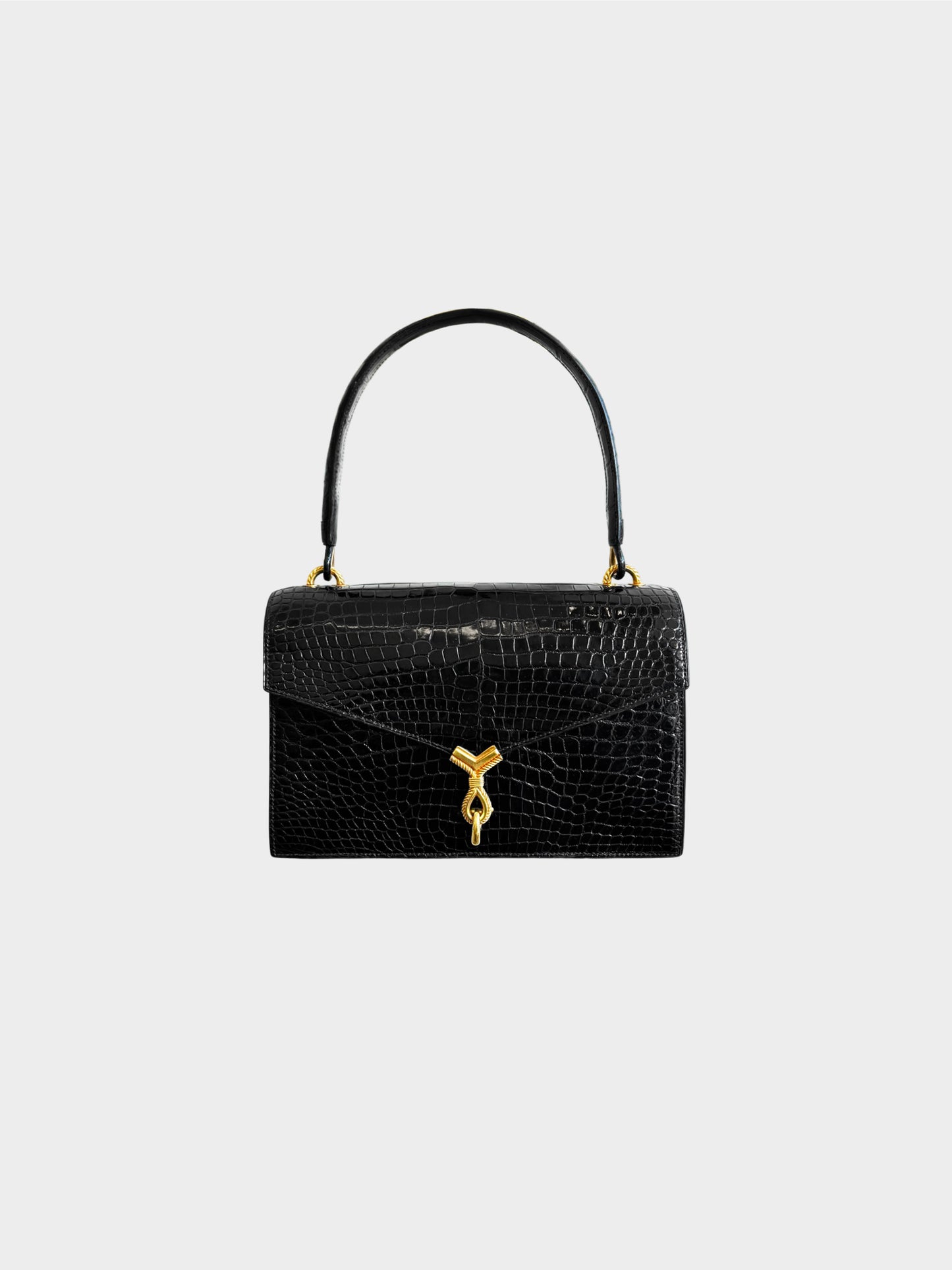 Hermès 1960s Black Sac Cordeau Handbag