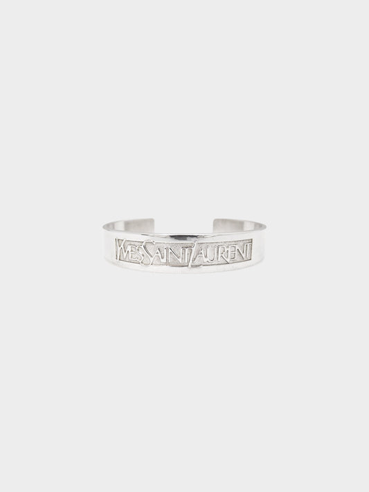 Yves Saint Laurent Early 2000s Silver Open Cuff Bracelet
