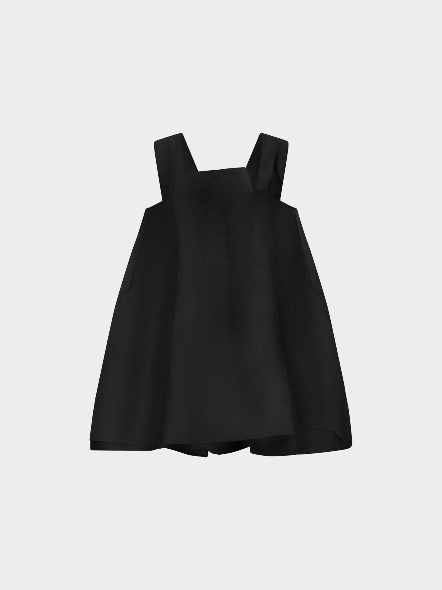 Comme des Garçons FW 2020 Black Satin Pleated Top/MIni Dress