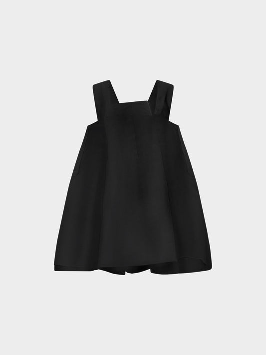 Comme des Garçons FW 2020 Black Satin Pleated Top/MIni Dress