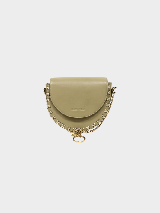 Chloé 2020s Sage Green Leather Mara See by Chloé  Shoulder Bag