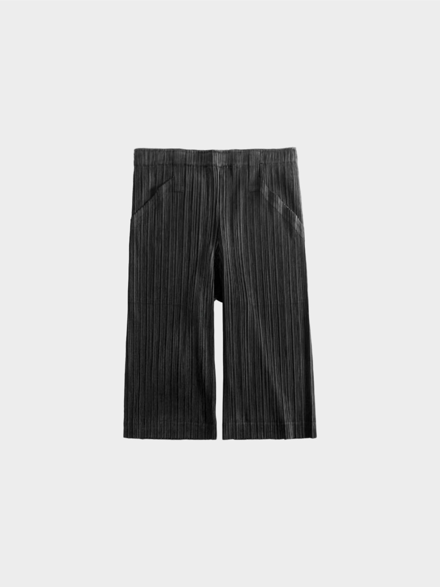 Issey Miyake Pleats Please Summer 2000 Black Wide Leg Shorts