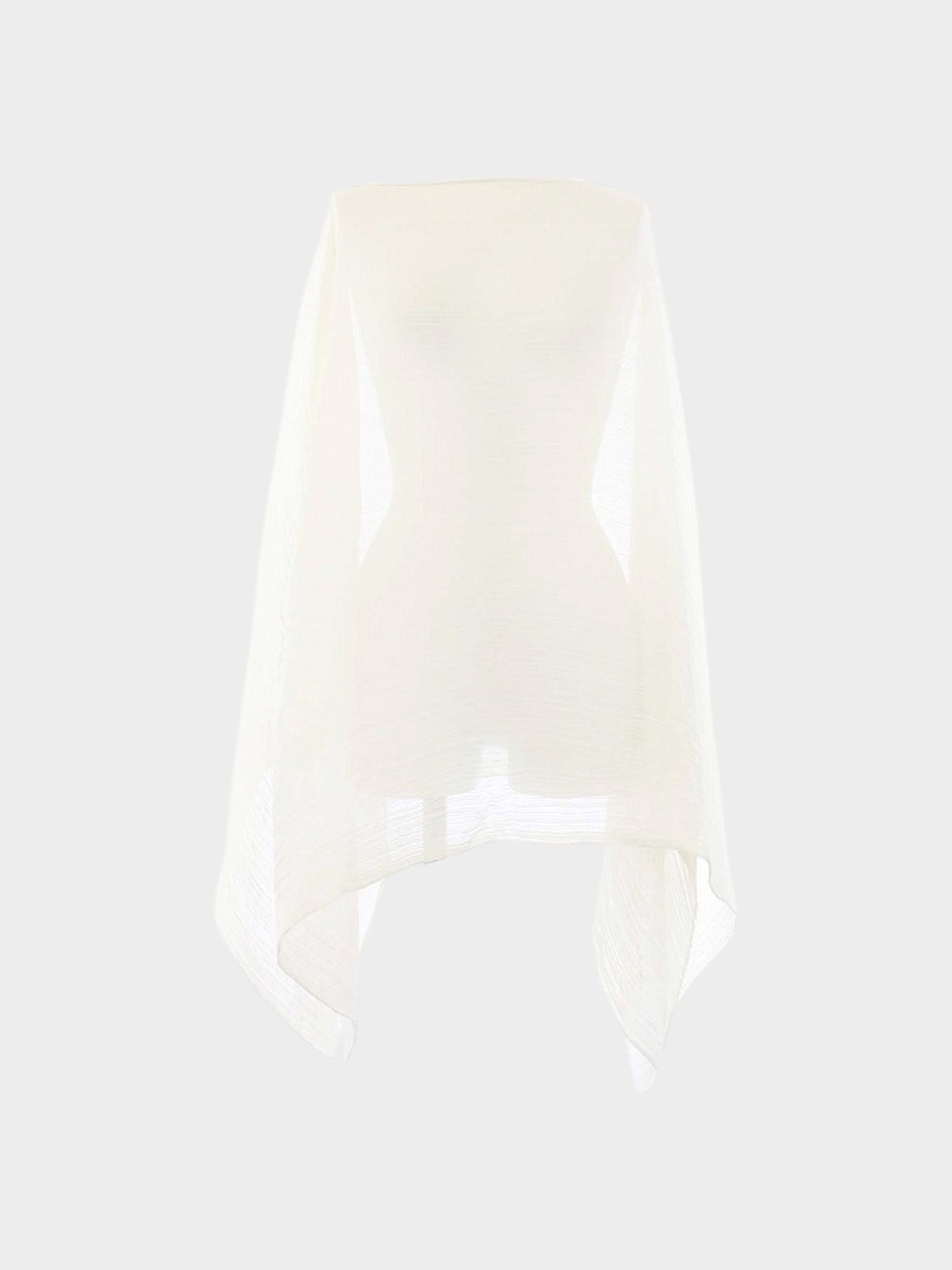 Issey Miyake Pleats Please Spring 2006 White Pleated Poncho