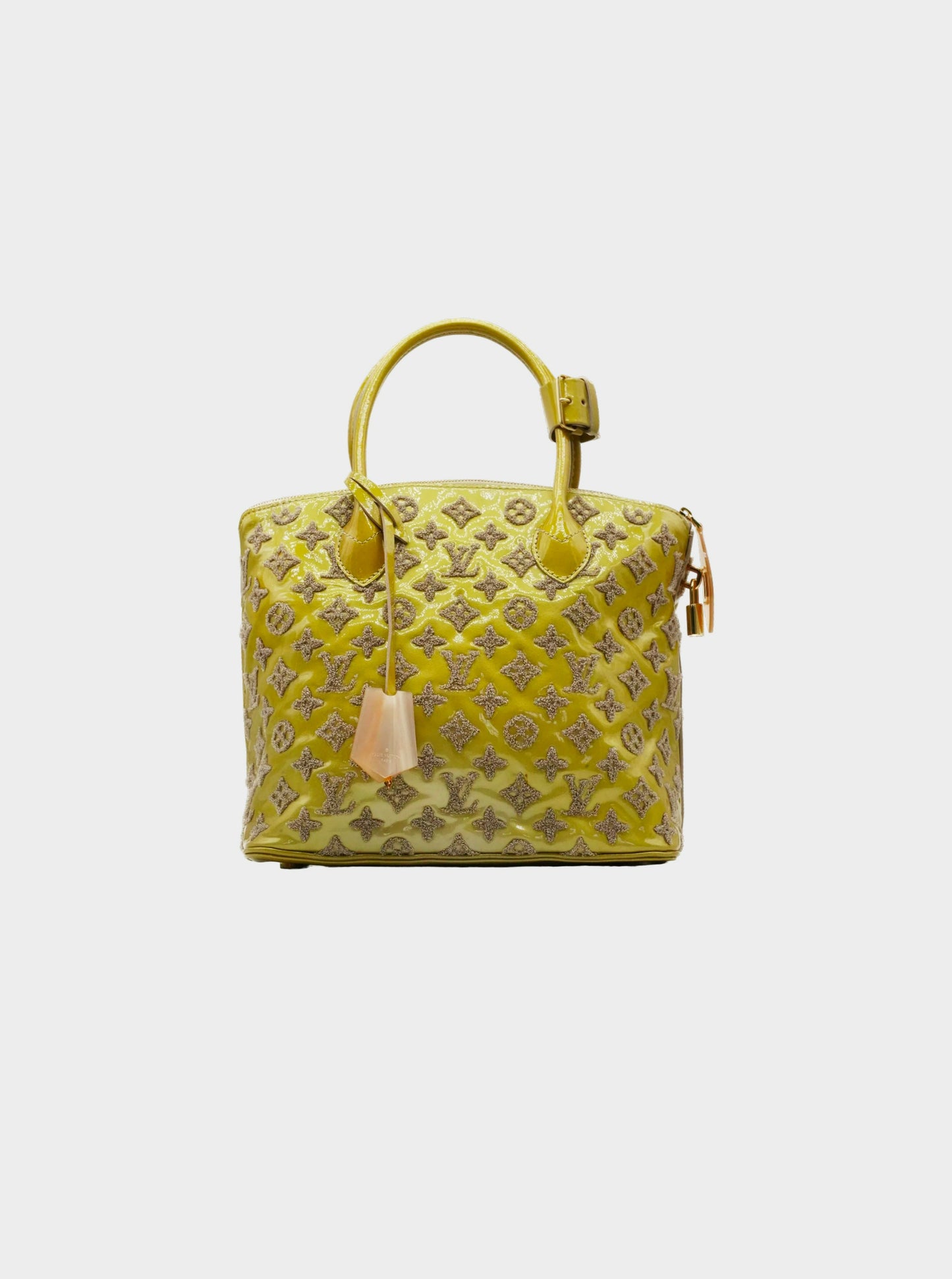 Louis Vuitton FW 2011 Green Patent Leather Lockit Fascination Monogram Handbag