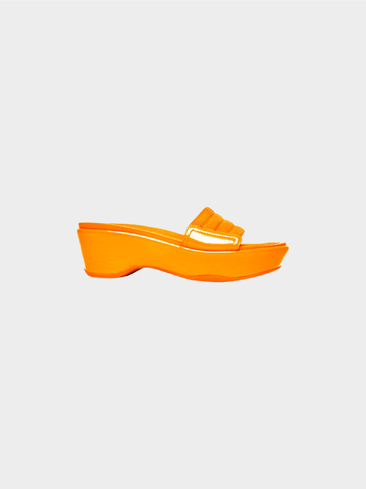 Prada Sport 2000s Orange Platform Sandals