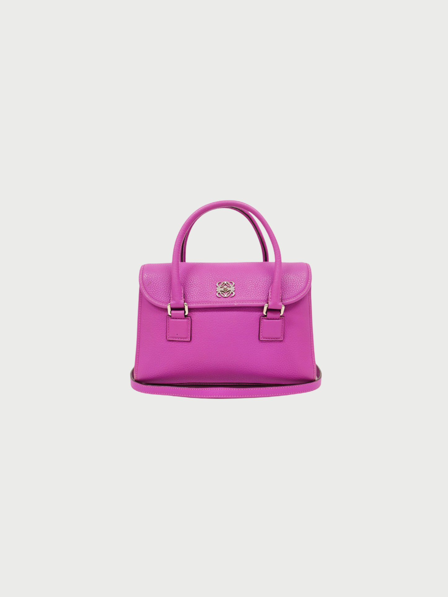 Loewe 2010s Purple Leather Alamo 28 Bag