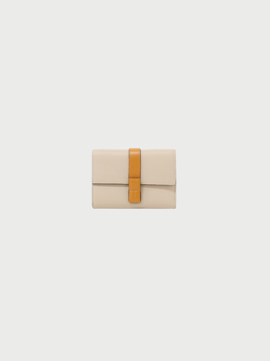 Loewe FW 2025 Beige Brown Leather Small Vertical Wallet