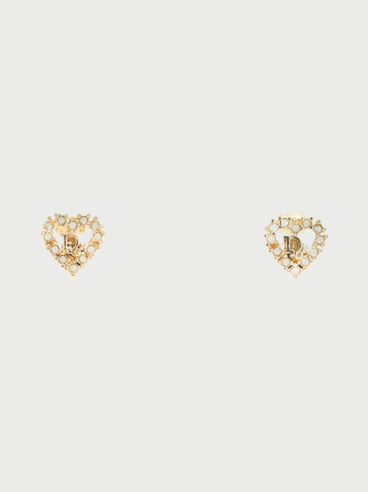 Chanel 2000s Gold Plated Metal Matelassé COCO Earrings