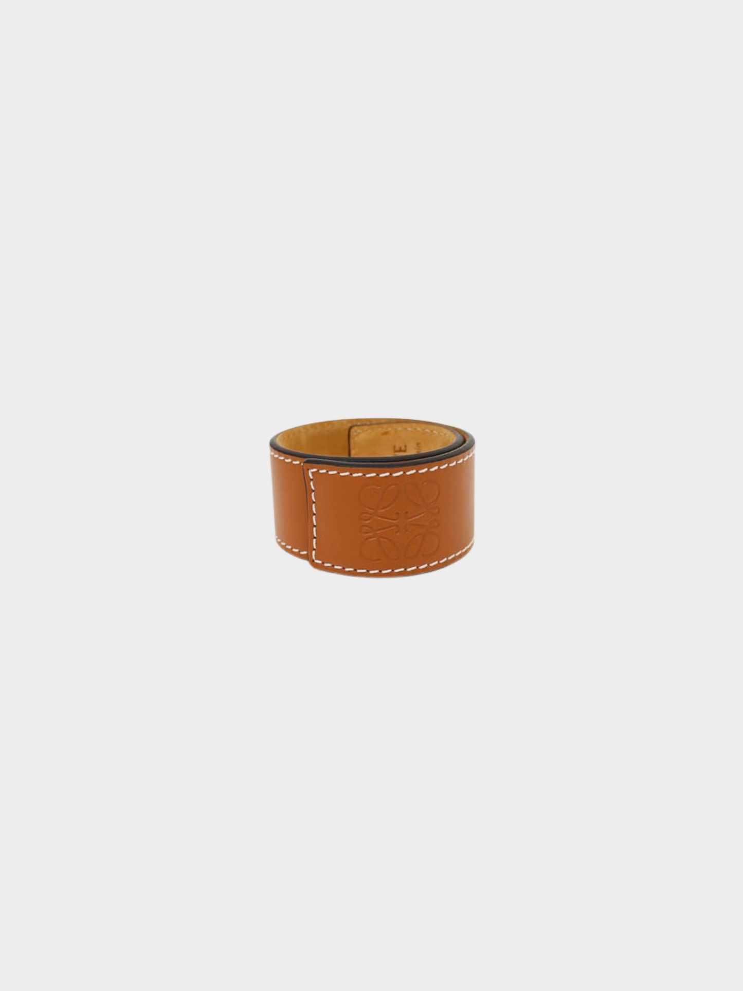 Loewe 2020s Tan Calfskin Small Slap Bracelet