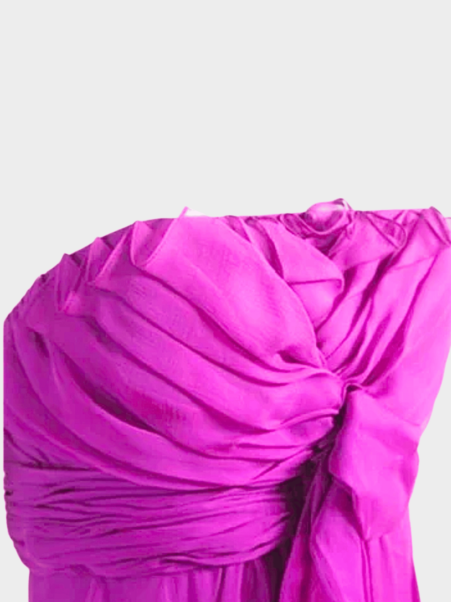 Yves Saint Laurent SS 2010 Bright Fuschia Silk Dress