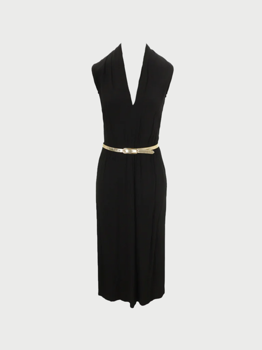 Maison Martin Margiela 2008 Black Acetate Rayon Dress