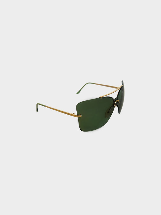 Christian Dior 2000s Green Butterfly Sunglasses