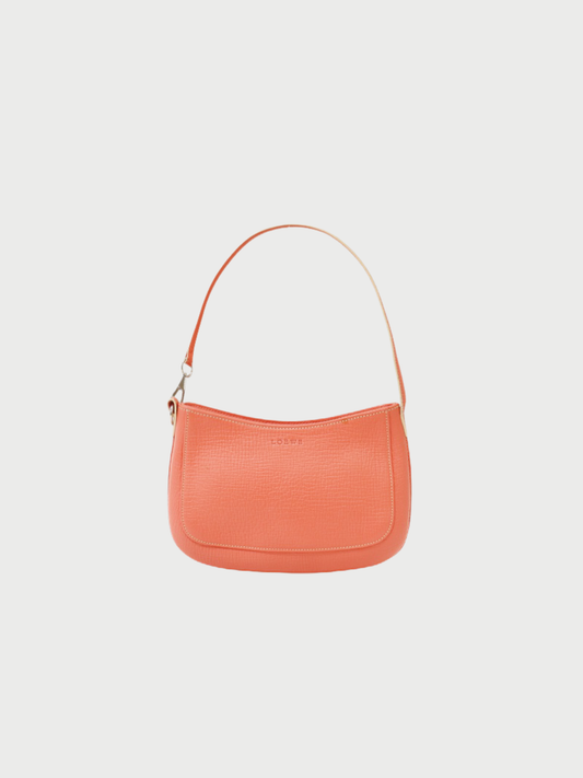 Loewe 2000s Pink Leather Logo Embossed One-Shoulder Bag