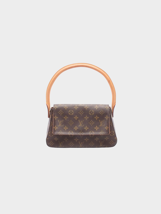 Louis Vuitton 2000s Brown Monogram Canvas Mini Looping Bag